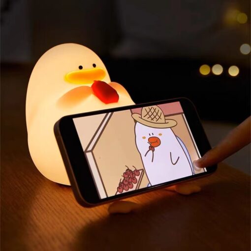 Cute Duck Night Light Children's Bedside Bedroom Lamp