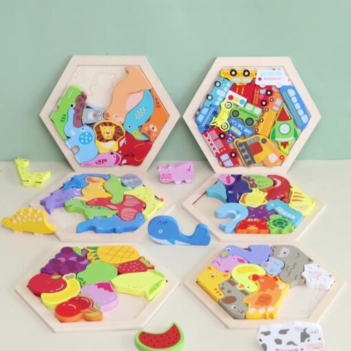 Creative Children's Animal Fruit Puzzle Educational Toy