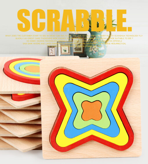 Wooden Shape Puzzle Cognitive Learning Children's Toy