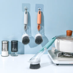 Durable Kitchen Soap Dispenser Pot Scrubber Brush