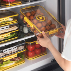 Kitchen Sealed Egg Tray Storage Organizer Box