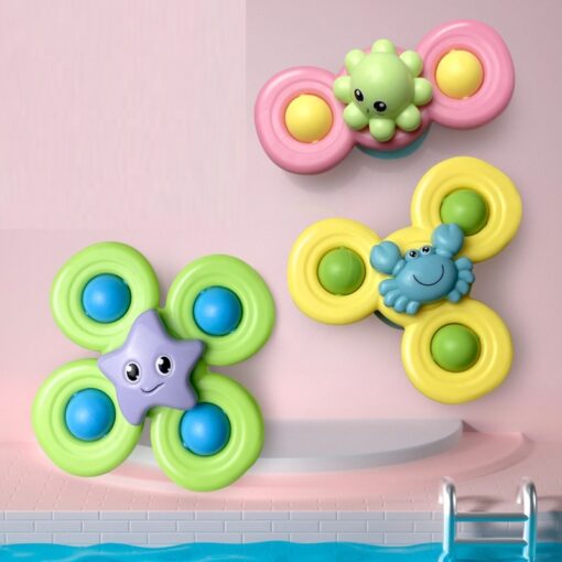 Cartoon Baby Sucker Rotary Table Water Play Bell Toy