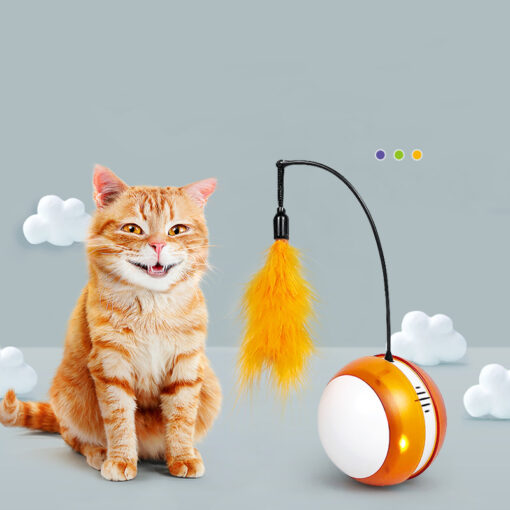 USB Rechargeable Smart Rotating Cat Ball Toy