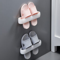 Durable Wall-mounted Suction Bathroom Slippers Rack