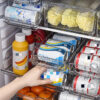 Refrigerator Beverage Self-rolling Kitchen Storage Rack