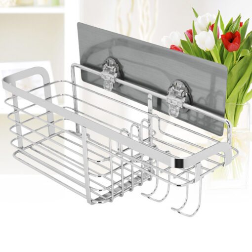 Stainless Steel Seamless Bathroom Storage Shelf Rack