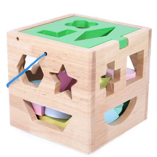 Wooden Sorter Shape Building Blocks Intelligence Box