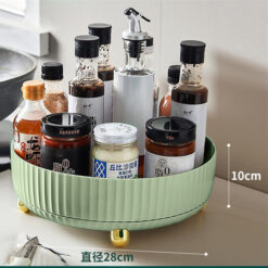 Multi-functional 360 Degree Kitchen Rotating Shelve Rack