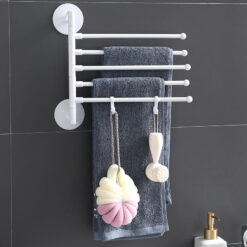 Punch-free Towel Bathroom Folding Rack Holder