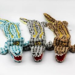 Durable Alligator Dog Chew Plush Sounding Toy