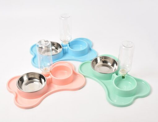 Automatic Pet Double Drinking Water Food Bowl