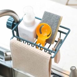 Durable Hollow Out Kitchen Faucet Drain Storage Rack