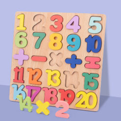 Wooden Numbers Letters Pairing Board Educational Toy