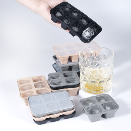 Foldable Silicone Mini Ice Lattice Tray Cube Mold Maker