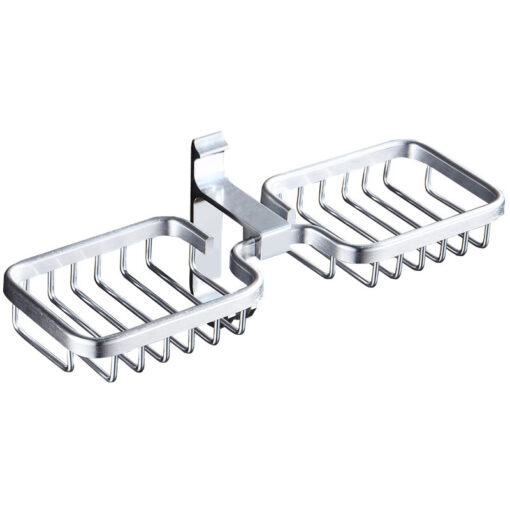 Aluminum Double Layer Bathroom Drain Soap Holder