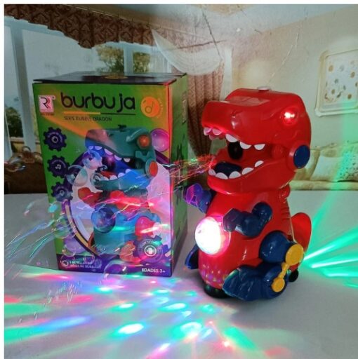 Cute Colorful Dinosaur LED Water Bubble Machine