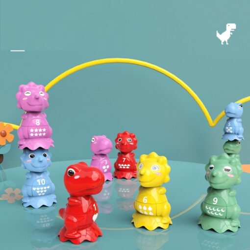 Cartoon Dinosaur Stacking Matching Educational Toy