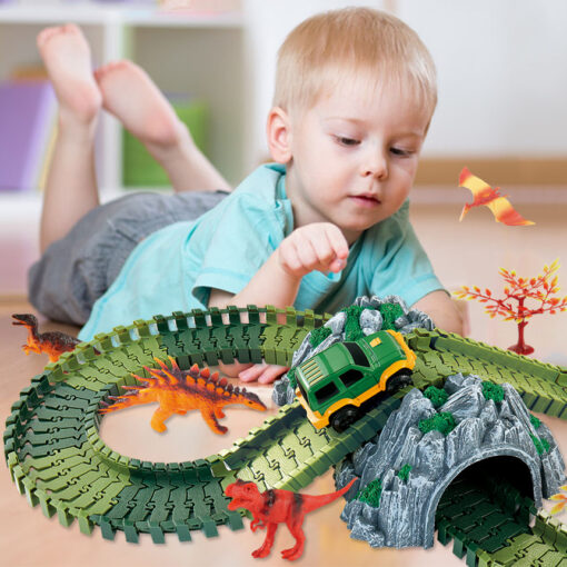 Creative Building Blocks Dinosaur Race Track Toys