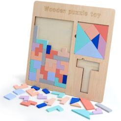 Wooden Classic Tangram Tetris Jigsaw Puzzle Toy