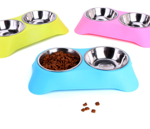 Durable Non-slip Silicone Pet Double Food Feeder Bowl