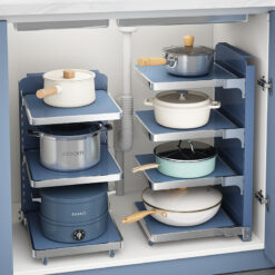 Adjustable Multi-layer Kitchen Shelving Pot Storage Rack