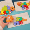 Children's 3D Wooden Animal Puzzle Educational Toys