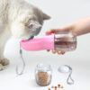 Creative 2-In-1 Pet Water Cup Drinker Feeder Bottle