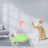 Interactive Plush Round Cat Spring Coil Scratching Toy