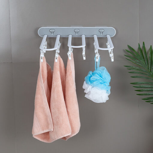 Wall-mounted Rotary Non-perforated Clothes Hanger