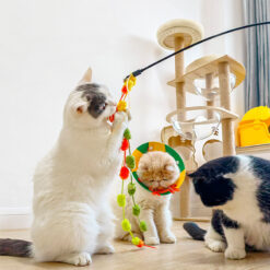 Interactive Bite Resistant Knot Cat Tease Stick Toy