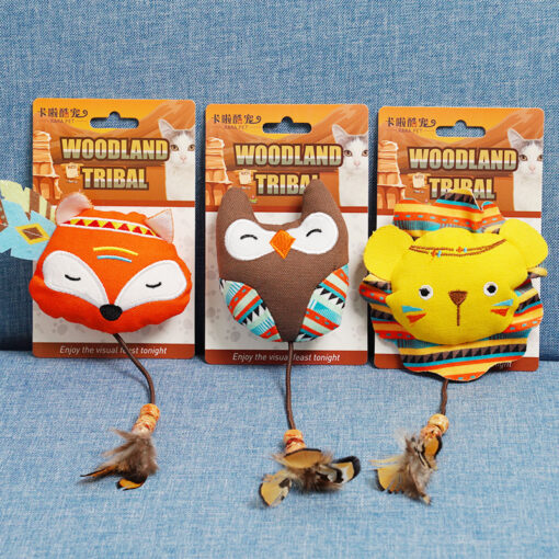 Cute Cartoon Animal Cat Plush Chew Toys. The toy can clean your cat's teeth while they chew and lick toys which can keep them healthy. 