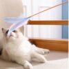 Interactive Cat Laser Pole Feather Teasing Stick Toy