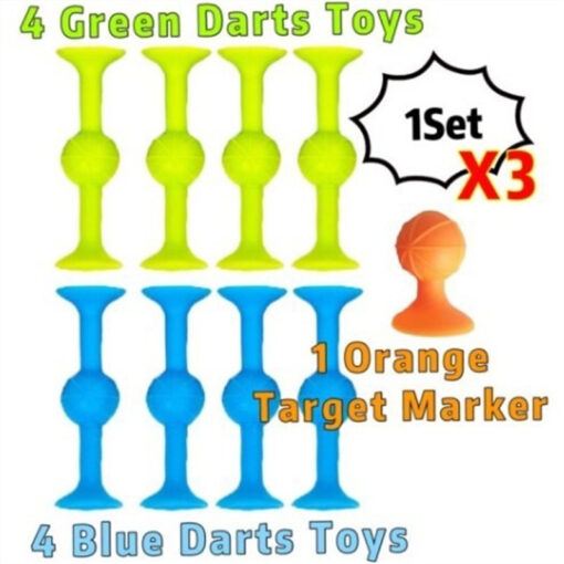 Interactive Children's Silicone Rubber Sucker Darts Toy