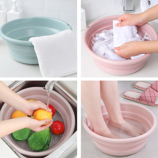 Foldable Retractable Plastic Washbasin Bucket