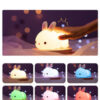 Creative Silicone Rabbit Pat Night Light Children Lamp