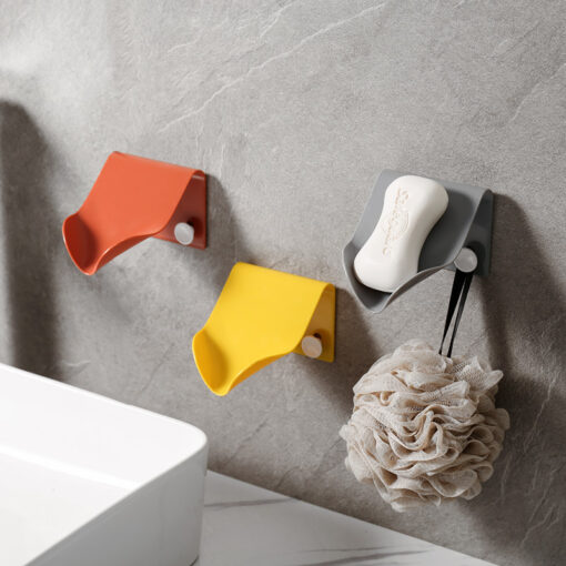 Wall Hanging Perforation-free Soap Draining Dish Holder