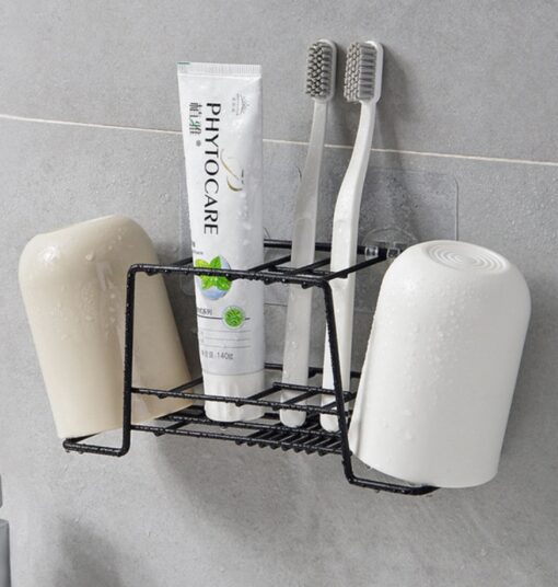 Wall-mounted Toothbrush Holder Bathroom Organizer