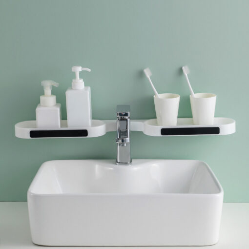 Foldable Bathroom Bathtub Storage Organizer Shelf