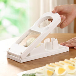 Stainless Steel Hand Press Egg Cutter Slicer