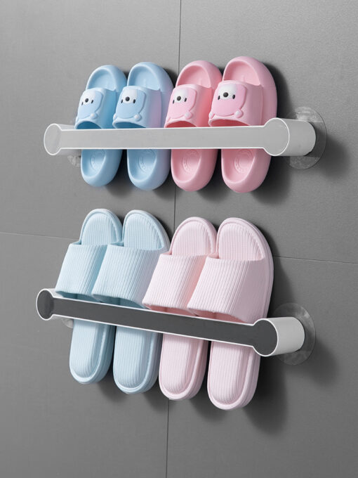 Free Perforated Bathroom Slippers Drainer Rack