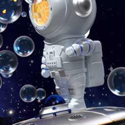 Electric Rotating Astronaut Bubble Blower Machine