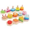 Wooden Colorful Sorting Stacking Educational Toy
