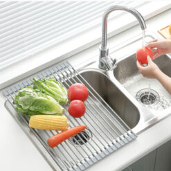 Stainless Steel Foldable Kitchen Sink Dish Drain Rack