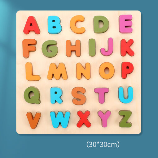 Wooden Colorful Digital Letters Cognitive Learning Toys