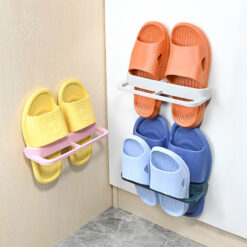 Perforation-free Wall-mounted Bathroom Slippers Rack