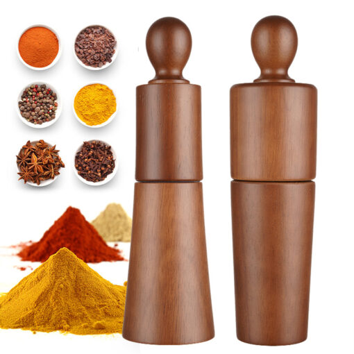 Ergonomic Manual Wood Ceramic Pepper Core Grinder