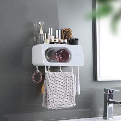 Wall-mounted Bathroom Gargle Cup Toothbrush Holder