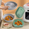 Silicone Collapsible Kitchen Air Fryer Pot Basket Tray