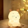 Cute Silicone Deer Pat Nursing Night Light Lamp