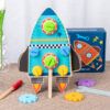 Children's Fun Space Nut Rocket Puzzle Montessori Toys